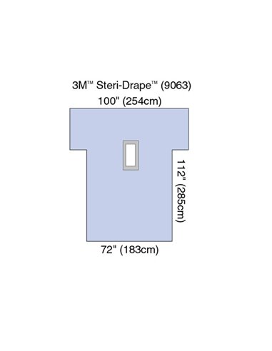 3M Steri-Drape 9063 Laparatomielaken verticale opening 183 x 285 cm 10 Stuks