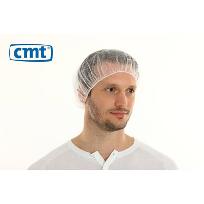 CMT PP non woven hair net, white, 50 cm bouffant cap 1000 pcs